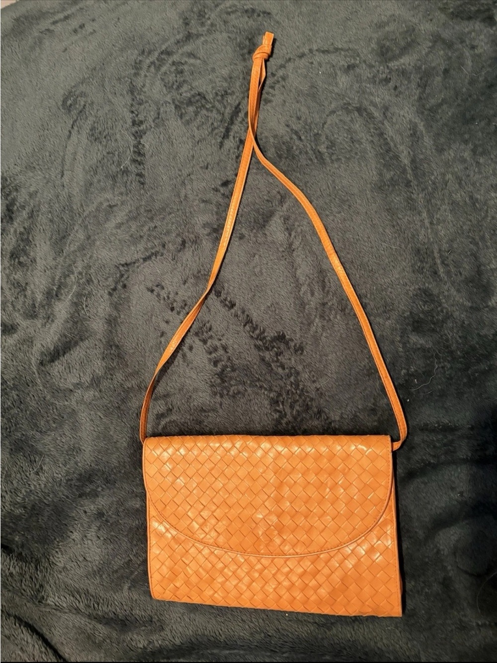 Bottega Veneta orange woven leather crossbody bag